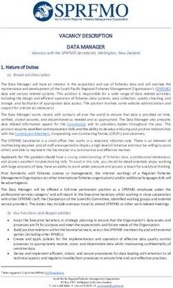 VACANCY DESCRIPTION DATA MANAGER