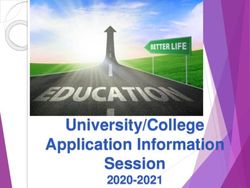 University/College Application Information Session