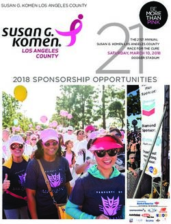 2018 SPONSORSHIP OPPORTUNITIES - MORE THAN PINK BE - Susan G Komen Los Angeles