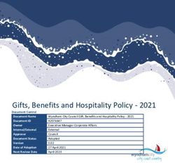 Gifts, Benefits and Hospitality Policy 2021 - Wyndham City
