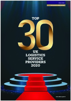 TOP - UK LOGISTICS SERVICE PROVIDERS 2020 - 17Top30.qxp_Layout 1 24/04/2020 14:35 Page 1 - Clipper Logistics