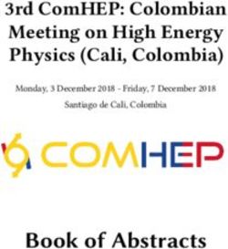 Book of Abstracts - 3rd ComHEP: Colombian Meeting on High Energy Physics (Cali, Colombia) - CERN Indico