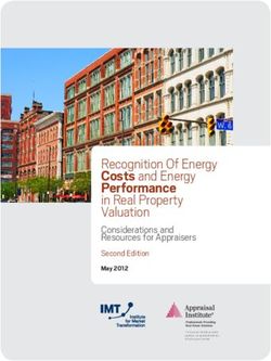 Recognition Of Energy Costs and Energy Performance in Real Property Valuation - Considerations and Resources for Appraisers Second Edition