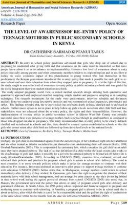 THE LEVEL OF AWARENESSOF RE-ENTRY POLICY OF TEENAGE MOTHERS IN PUBLIC SECONDARY SCHOOLS IN KENYA