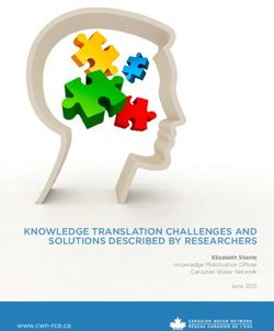 KNOWLEDGE TRANSLATION CHALLENGES AND SOLUTIONS DESCRIBED BY RESEARCHERS - WWW.CWN-RCE.CA