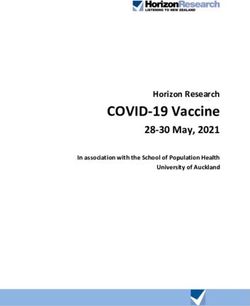 COVID-19 Vaccine 28-30 May, 2021 In association with the School of Population Health University of Auckland - Ministry of Health