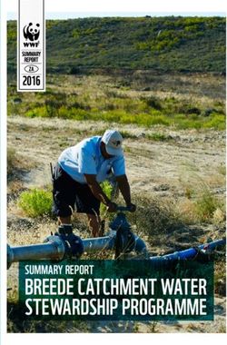 BREEDE CATCHMENT WATER STEWARDSHIP PROGRAMME - SUMMARY REPORT
