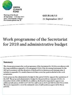 Work programme of the Secretariat for 2018 and administrative budget - Green Climate Fund