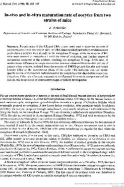 In-vivo and in-vitro maturation rate of oocytes from two strains of mice