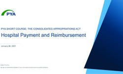 Hospital Payment and Reimbursement - PYA SHORT COURSE: THE CONSOLIDATED APPROPRIATIONS ACT