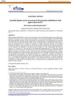 SCIENTIFIC OPINION Scientific Opinion on the assessment of the potential establishment of the - CORE