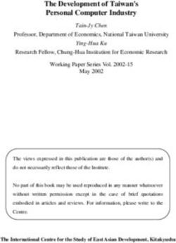 The Development of Taiwan's Personal Computer Industry