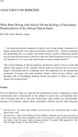 ANALYSEN UND BERICHTE - What Went Wrong with Africa? On the Etiology of Sustaining Disarticulation of the African Nation-States - Nomos eLibrary