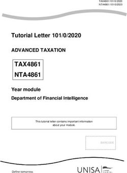 NTA4861 TAX4861 Tutorial Letter 101/0/2020 - ADVANCED TAXATION Year module - Unisa