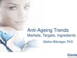 ANTI-AGEING TRENDS MARKETS, TARGETS, INGREDIENTS - STEFAN B&Auml;NZIGER, PHD - BIOARK