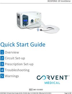 Quick Start Guide 1 Overview 2 Circuit Set-up 3 Prescription Set-up 4 Troubleshooting 5 Warnings - CorVent Medical