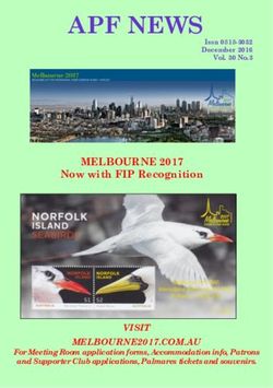 APF NEWS MELBOURNE 2017 - Now with FIP Recognition VISIT MELBOURNE2017.COM.AU - Australian Philatelic Federation