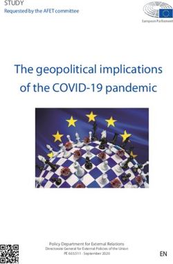 The geopolitical implications of the COVID-19 pandemic - STUDY Requested by the AFET committee
