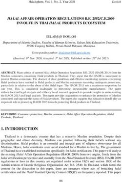 HALAL AFFAIR OPERATION REGULATIONS B.E. 2552/C.E.2009 - IIUM Journals