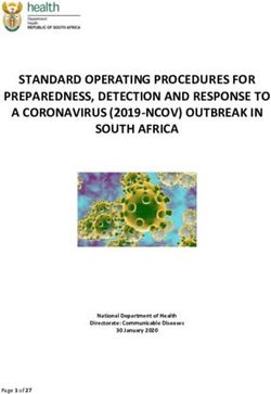 STANDARD OPERATING PROCEDURES FOR PREPAREDNESS, DETECTION AND RESPONSE TO A CORONAVIRUS (2019-NCOV) OUTBREAK IN SOUTH AFRICA - HPCSA
