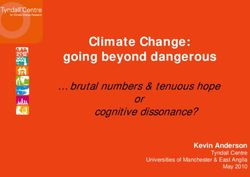 Climate Change: going beyond dangerous - brutal numbers & tenuous hope or cognitive dissonance? - Centre for Climate Change ...
