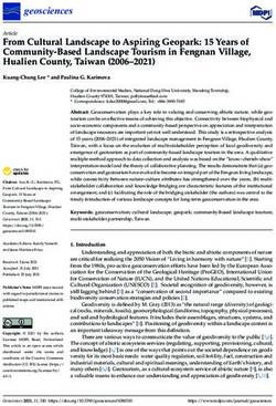 From Cultural Landscape to Aspiring Geopark: 15 Years of Community-Based Landscape Tourism in Fengnan Village, Hualien County, Taiwan (2006-2021) ...