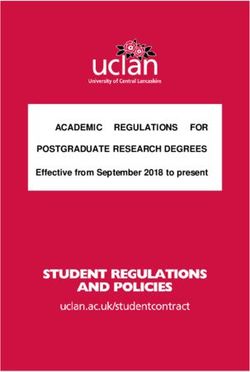 ACADEMIC REGULATIONS FOR POSTGRADUATE RESEARCH DEGREES - Effective from September 2018 to present