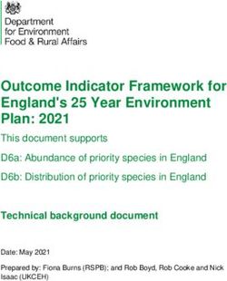 Outcome Indicator Framework for England's 25 Year Environment Plan: 2021 - Defra, UK