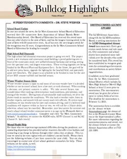 BULLDOG HIGHLIGHTS - LEMARS COMMUNITY SCHOOLS