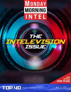 JOHN PEAKE MMI PROFILE - MAY 3, 2021 - Monday Morning Intel