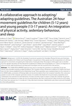 A collaborative approach to adopting/ adapting guidelines. The Australian 24-hour movement guidelines for children (5-12 years) and young people ...