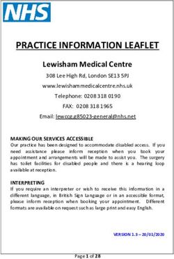 PRACTICE INFORMATION LEAFLET - Lewisham Medical Centre
