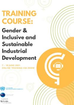 TRAINING COURSE: Gender & Inclusive and Sustainable Industrial ...