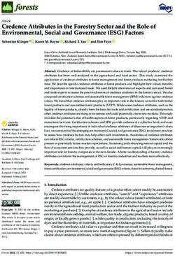 Credence Attributes in the Forestry Sector and the Role of Environmental, Social and Governance (ESG) Factors