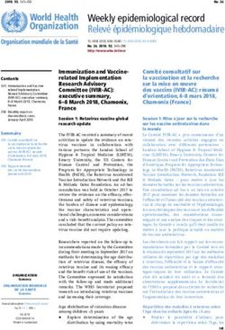 Weekly epidemiological record Relevé épidémiologique hebdomadaire