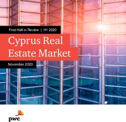CYPRUS REAL ESTATE MARKET - FIRST HALF IN REVIEW | H1 2020 NOVEMBER 2020 - PWC CYPRUS