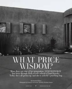 WHAT PRICE WISDOM? - By Elizabeth Holmes