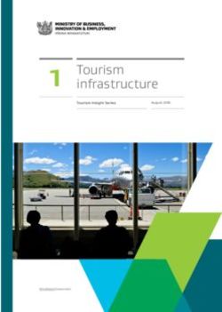 Tourism infrastructure - Tourism Insight Series - MBIE