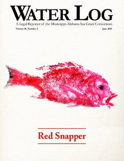WATER LOG - Red Snapper - A Legal Reporter of the Mississippi-Alabama Sea Grant Consortium - Mississippi-Alabama Sea Grant Legal Program