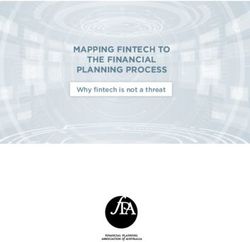 MAPPING FINTECH TO THE FINANCIAL PLANNING PROCESS - Why fintech is not a threat - FPA