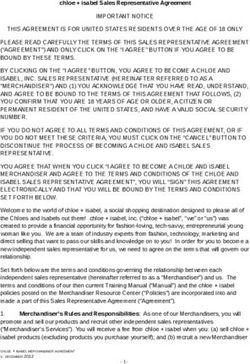 Chloe + isabel Sales Representative Agreement