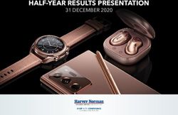 HALF-YEAR RESULTS PRESENTATION - 31 DECEMBER 2020 - AFR