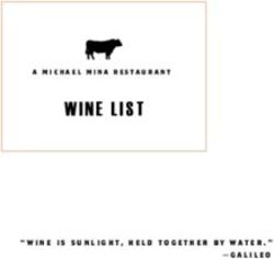 WINE LIST - Bourbon Steak
