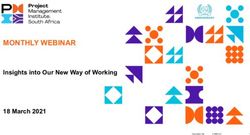 MONTHLY WEBINAR Insights into Our New Way of Working 18 March 2021 - PMI South Africa Chapter