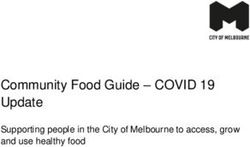 Community Food Guide - COVID 19 Update - Supporting people in the City of Melbourne to access, grow and use healthy food