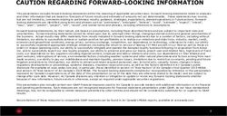 CAUTION REGARDING FORWARD-LOOKING INFORMATION - Air Canada