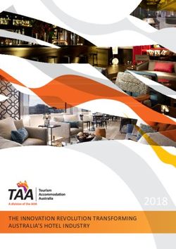 2018 THE INNOVATION REVOLUTION TRANSFORMING AUSTRALIA'S HOTEL INDUSTRY