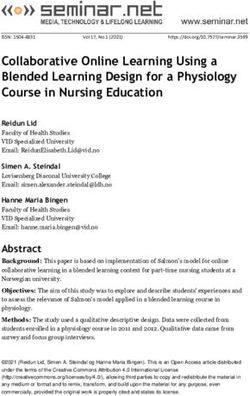Collaborative Online Learning Using a Blended Learning Design for a Physiology Course in Nursing Education