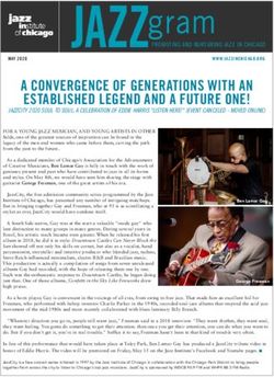 Gram JAZZ PROMOTING AND NURTURING JAZZ IN CHICAGO - Jazz Institute of Chicago
