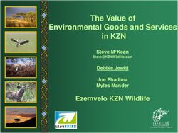 The Value of Environmental Goods and Services in KZN - Ezemvelo KZN Wildlife Debbie Jewitt